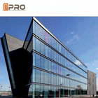 Heatproof Glass Curtain Wall For Commercial Building Tempered Low E Spider Curtain Wall Big Size