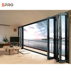 Aluminum Glass Patio Exterior Bifold Doors Double Glazing Bi Folding Door For Store