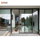 ISO9001 Soundproof Pocket Doors Aluminum Interior Sliding Glass Patio Doors With Screen