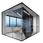 Modern Frameless Office Partitions Restaurant Movable Decorative Glass Partition Wall