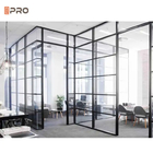 Modern Workstation Interior Glass Wall Office Partitions Customization Aluminium Frame