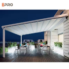 Outdoor Aluminum Frame Pvc Awning Sunshade Waterproof  Retractable Roof Awning Pergola