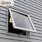 Durable Top Hung Aluminium Windows With Double Tempered Glass Powder Coating triple awning window french awning window