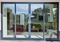 RAL Color Aluminium Sliding Glass Doors With Fly Screen PVDF Surface Finishing patio doors grey sliding patio doors
