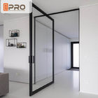 Double Tempered Glazed Middle Swing Pivot Door / Thermal Break Aluminum Profile Doors