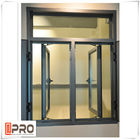 Rainproof Aluminum Casement Windows Thermal Break Aluminium System Design double casement windows