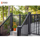 Black Garden Aluminum Balustrades Fencing Aluminium Stair Handrail