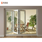 Transparent Weatherproof Aluminum Glass Door Soundproof Modern Bi - Folding Door