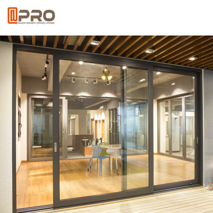 Thermal Break Aluminium Sliding Glass Doors Color Optional With