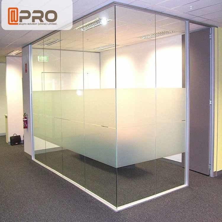 Custom Made Office Wall Dividers Partition With Tempered Glass