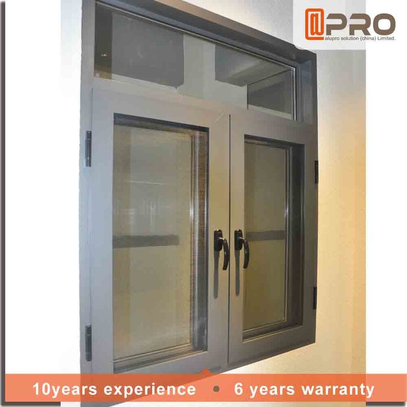 Air Proof Aluminum Casement Windows With Security Screen Customized Color casement window