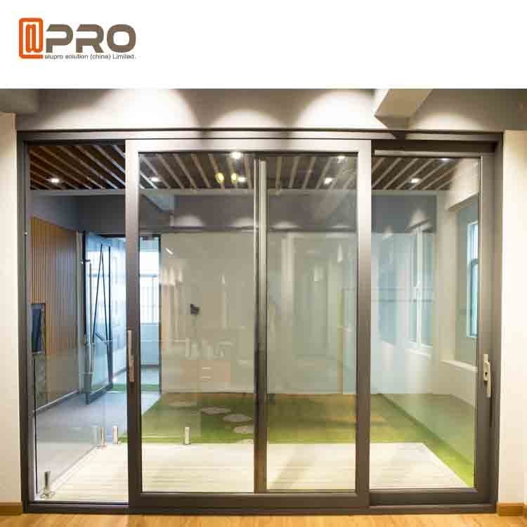 Powder Coated Aluminium Sliding Glass Doors For Construction Buildings