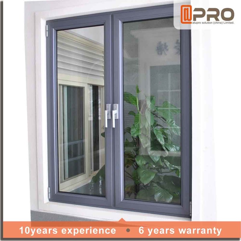 Waterproof Bathroom Double Glass Window , Aluminum Frame Tilt And Swing Windows