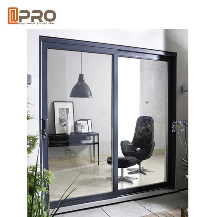 Powder Coated Bullet Proof Aluminium Sliding Glass Doors Customized