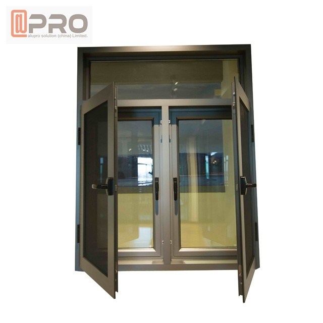 Air Proof Aluminum Casement Windows With Security Screen Customized Color casement window