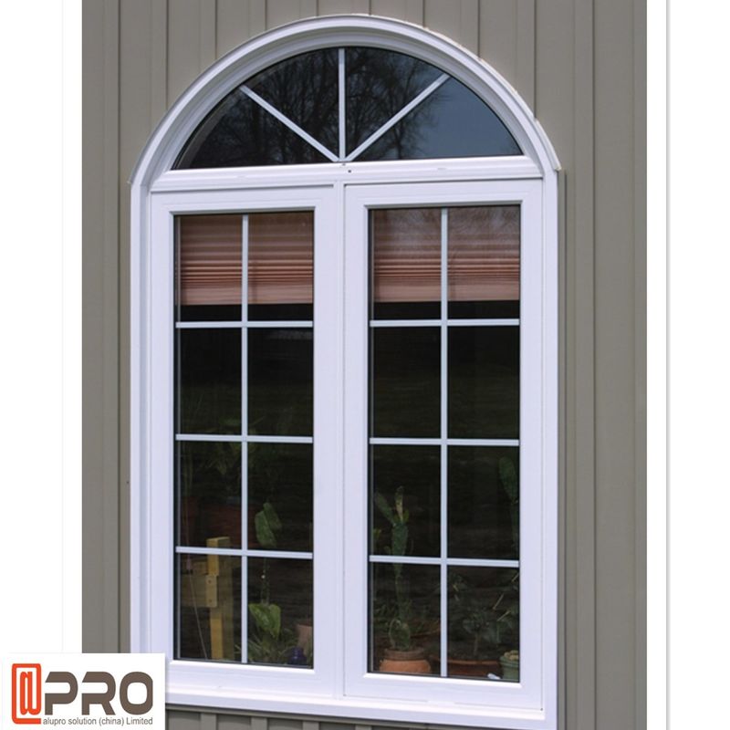 Customize Horizontal Double Casement Windows / Aluminium Frame Glass