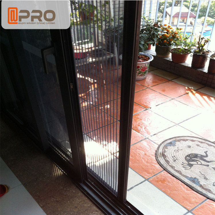 Free Pleated Mesh 12mm Aluminium Fly Screen Sliding Door