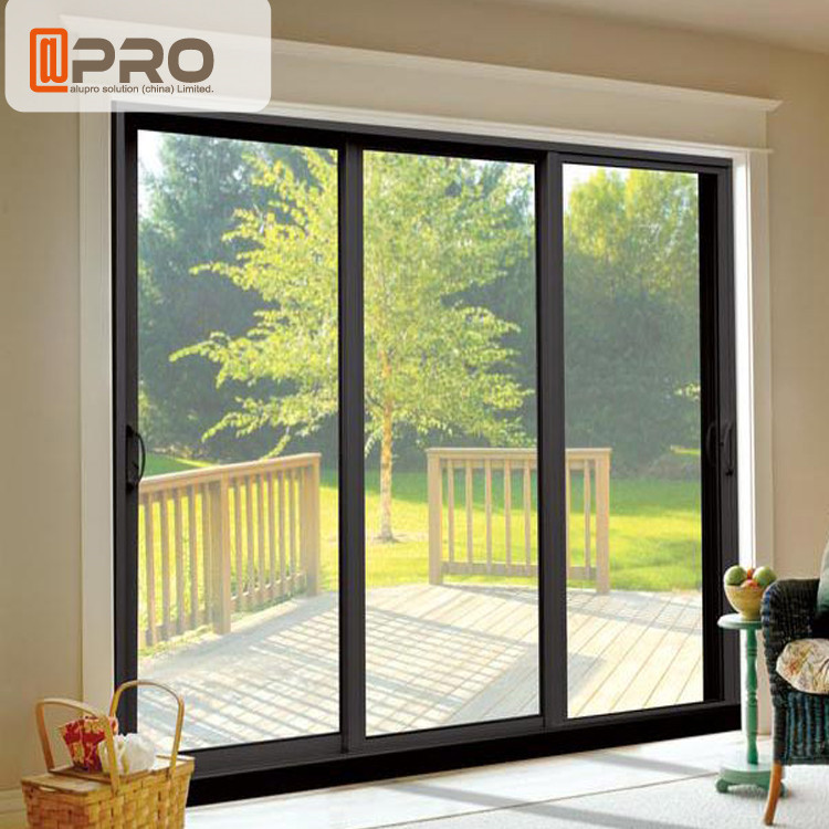 Air Proof Aluminium Sliding Patio Doors Horizontal Sliding Glass Doors Exterior Slide Aluminum Door French Door Slidin