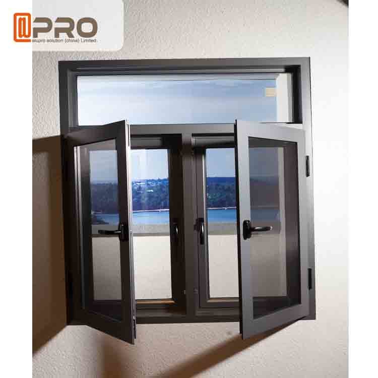 Impact Resistant Swing Open Windows Float Glass Aluminium House Windows