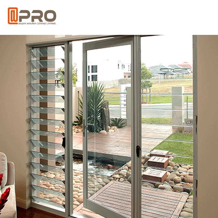 Grey Color PVDF Aluminium Hinged Doors With Outward Opening Direction