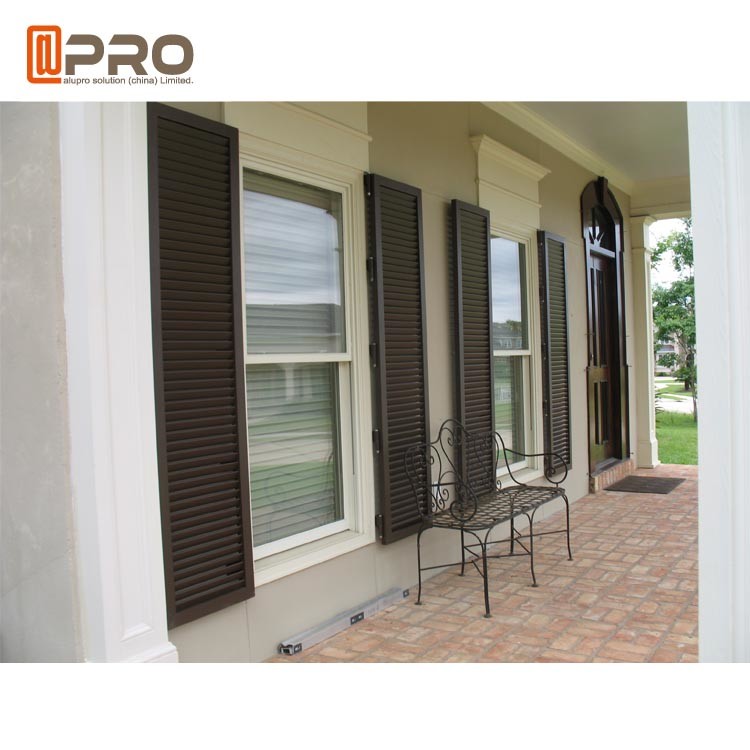 Eco Friendly Aluminium Louver Window , Secure Glass Shutter Openable Plantation Louver
