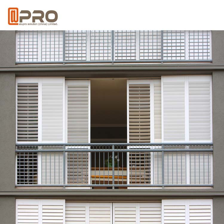 Residential Buildings Aluminium Louver Window With Powder Coating And