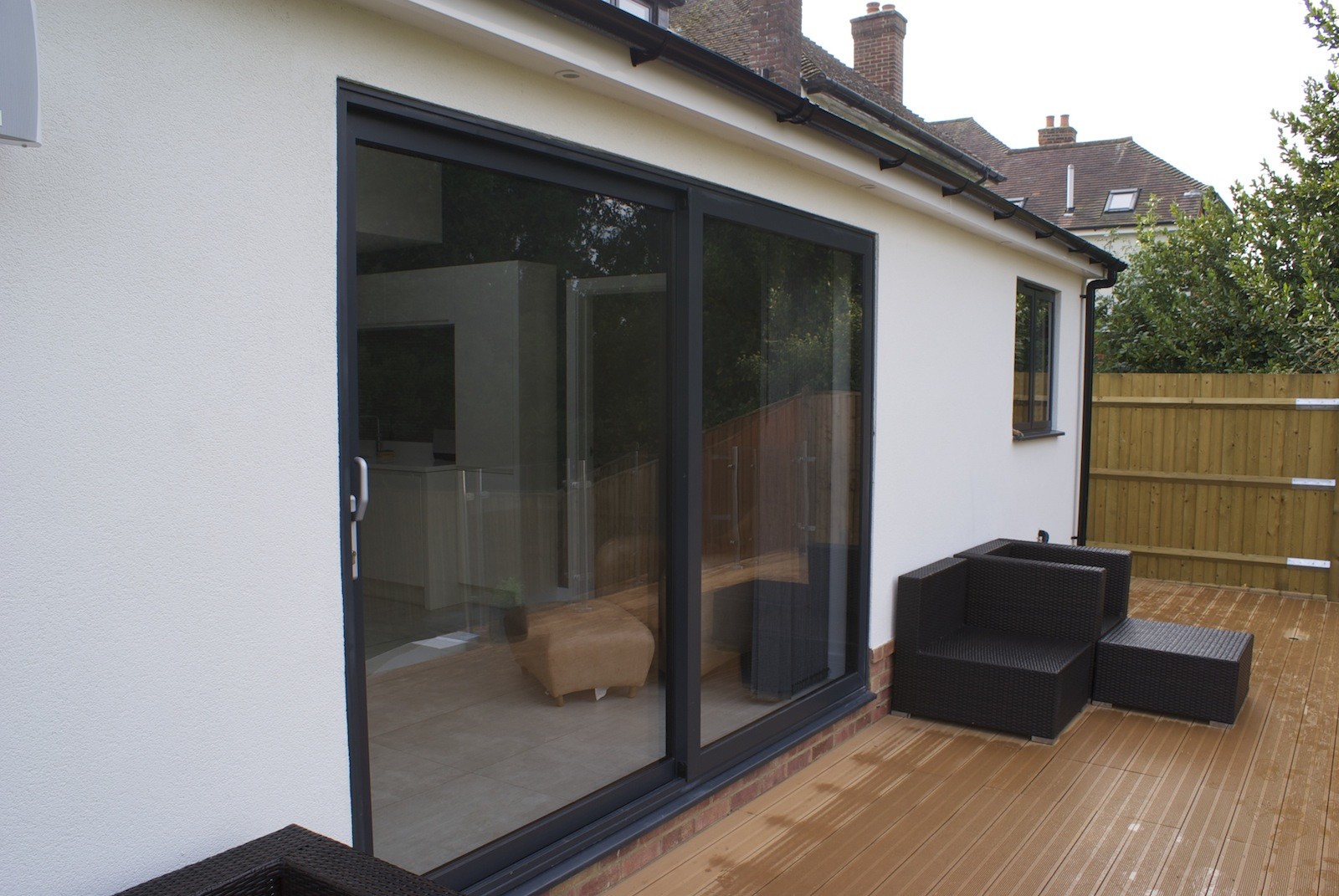 Powder Coated Bullet Proof Aluminium Sliding Glass Doors Customized