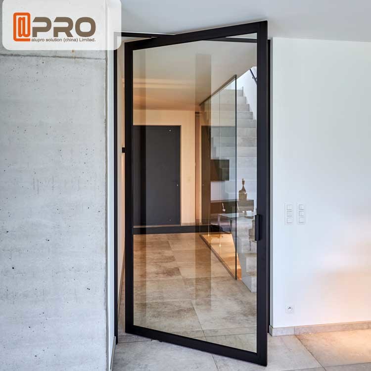 Energy Efficient Aluminum Pivot Doors Swing Open Style With Tempered Glass Door Hinge - Open Glass Door Energy Efficient Aluminum Pivot Doors Swing Open Style With Tempered Glass Door Hinge - Open Glass Door