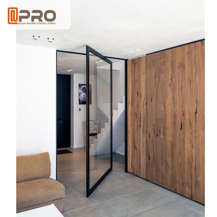 Custom Made Interior Aluminum Pivot Doors For Room Dividers ISO9001