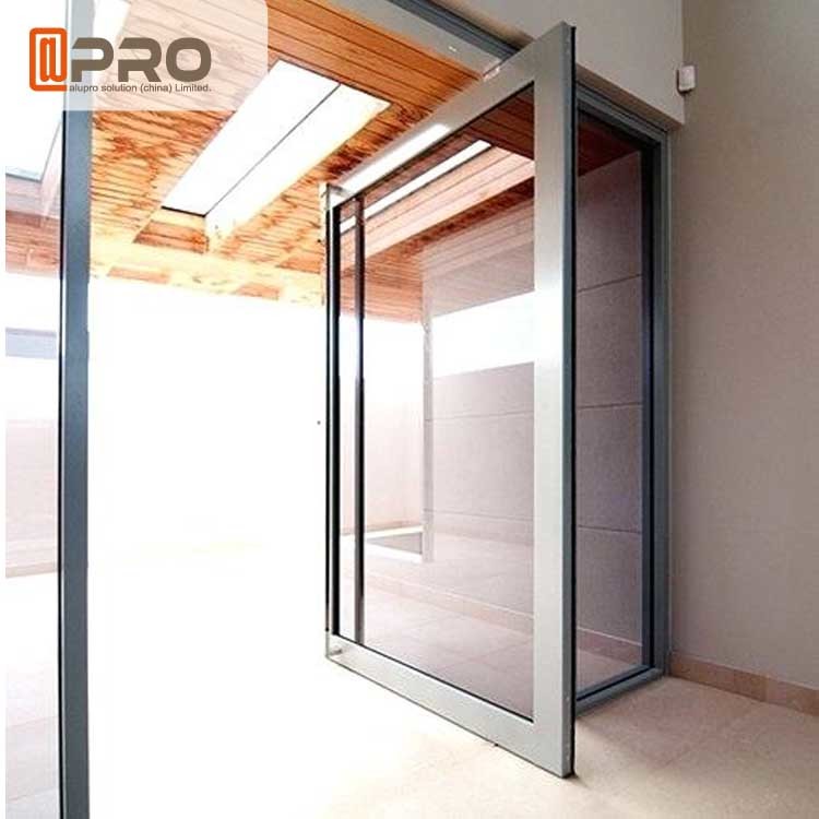 Customized Size Aluminum Glass Pivot Entry Door / Center Pivot Door