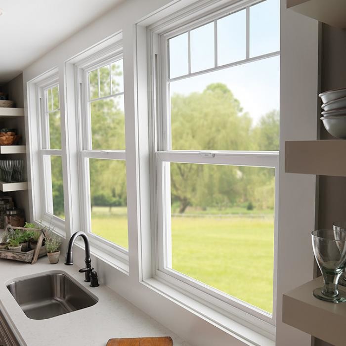 Single Hung Aluminum Single Glazing box sash windows Horizontal Opening