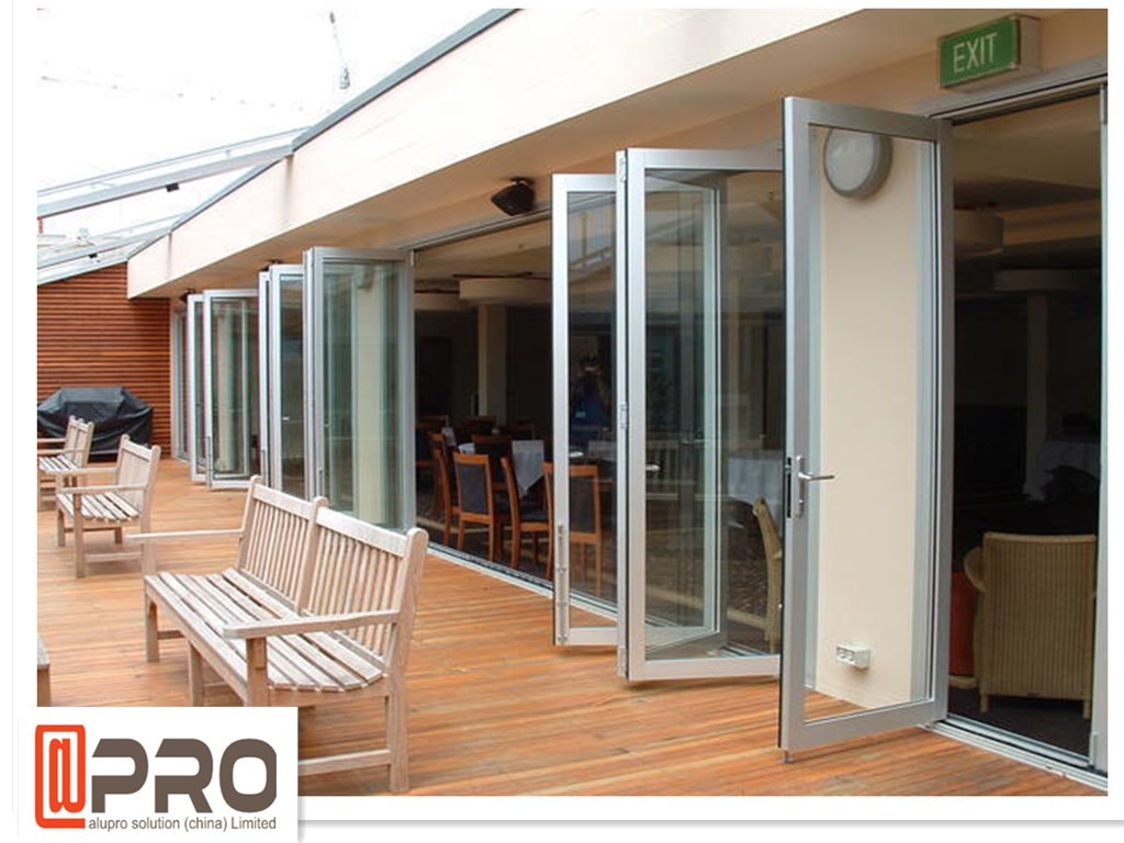 Multi Panel Aluminum Folding Doors For Residential Energy Efficient