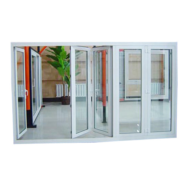 House Aluminum Sliding Glass Window / Unbreakable Folding Sliding Doors folding window screen