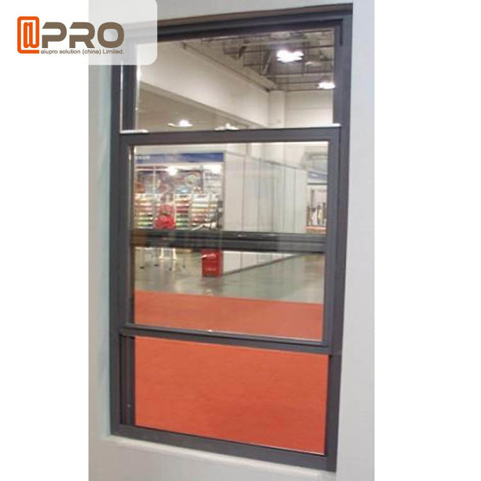 American Style Aluminum Double Hung Sash Windows Retractable / Invisible Fly Screen