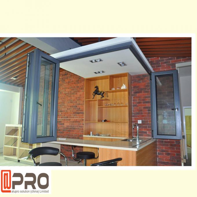 House Aluminum Sliding Glass Window / Unbreakable Folding Sliding Doors