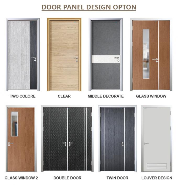 Soundproof Double Leaf Swing Door , Aluminum Frame Interior Entry Door