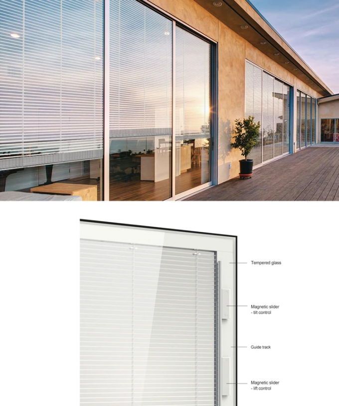 Telescoping Mirror Closet Aluminium Sliding Glass Doors