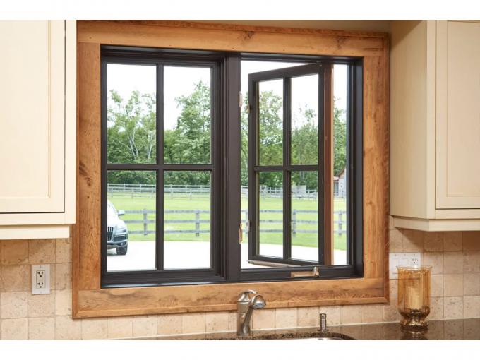 Indoor Modern Aluminum Casement Windows Non Thermal Break