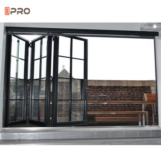 Customized Large Pella Sliding Glass Patio Doors Aluminium Bifold Glass