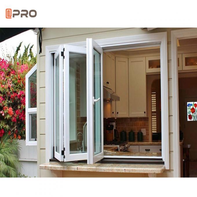 Fold Up Glass Aluminum Bifold Windows Residential Vertical Folding Windows