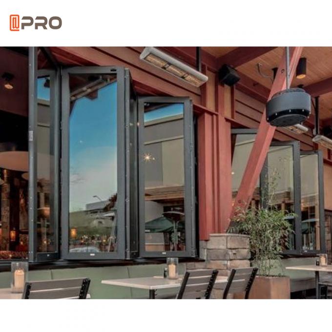 Exterior Aluminum Bifold Windows Sliding Track Folding Window