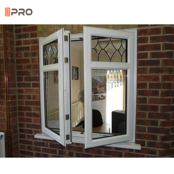 Sound Insulation Aluminum Casement Windows Powder Coating Double Glazed