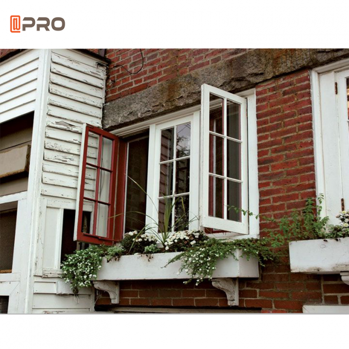 Impact Resistant Aluminum Casement Windows With Blinds Between Glass Opening 180 Degree