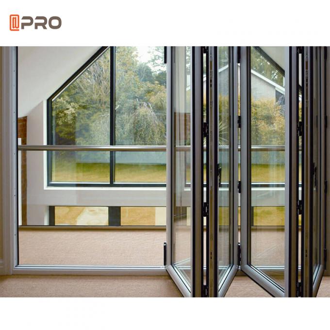 Aluminum Glass Sliding Bi Folding Doors And Windows Horizontal Folding Door