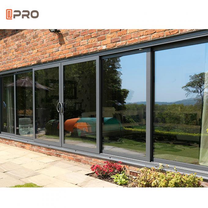 House Exterior Thermal Break Aluminium Sliding Glass Door Heavy Duty