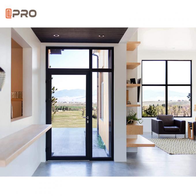 Commercial Casement Aluminium Hinged Doors Glass Patio Swing Door