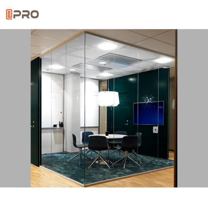 Building Tempered Clear Glass Modern Office Partitions Frosted Glass