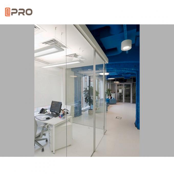 Building Tempered Clear Glass Modern Office Partitions Frosted Glass