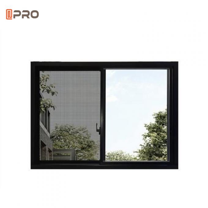 Custom Aluminium Alloy Double Glass Sliding Window With Grill