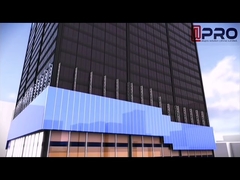 Profile Aluminium Heatproof Industrial Glass Curtain Wall ISO9001 Standard